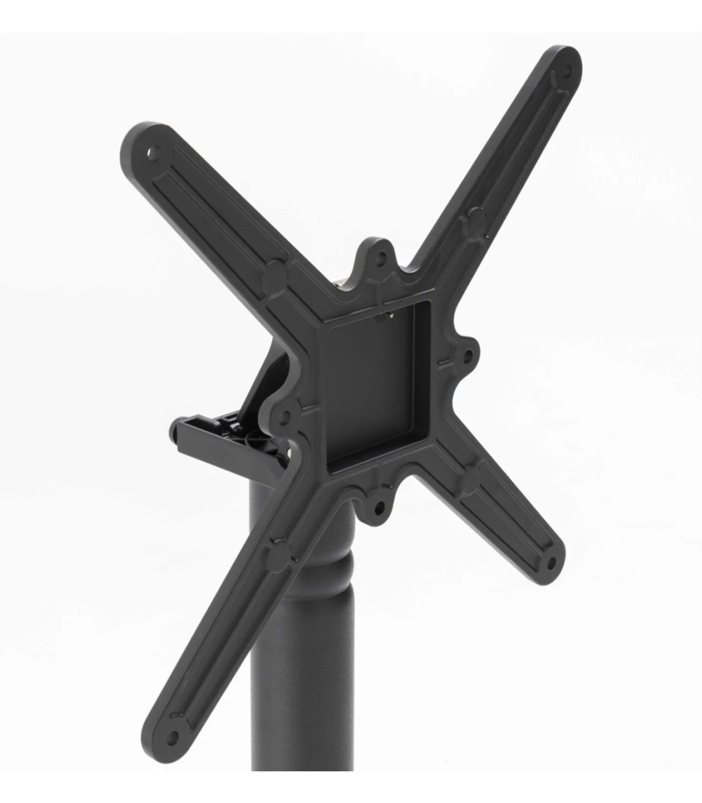 Best 60 cm ronde hoge tafel kantelbaar zwart/zilver en zwart marmeren blad Tuinmeubelen