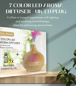 Dr. Ever Youth 7 kleur LED aromadiffusor - VK-stekker / EU-stekker
