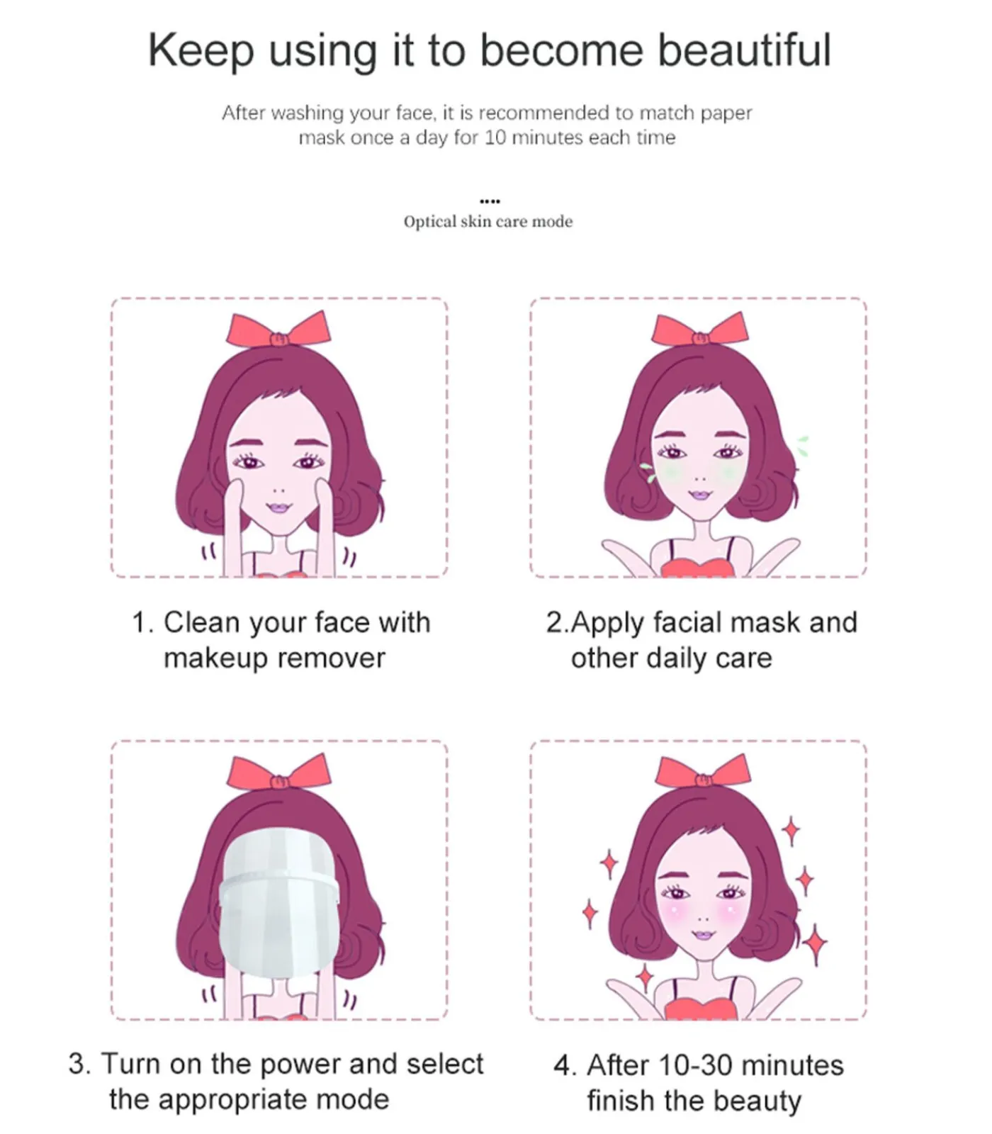 New 7 kleur LED-masker Gezichtsverzorgings Accessoires