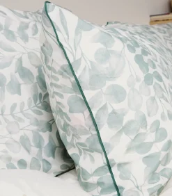 Blanc Cerise 2 kussenslopen van gewassen perkal katoen, HERBIER