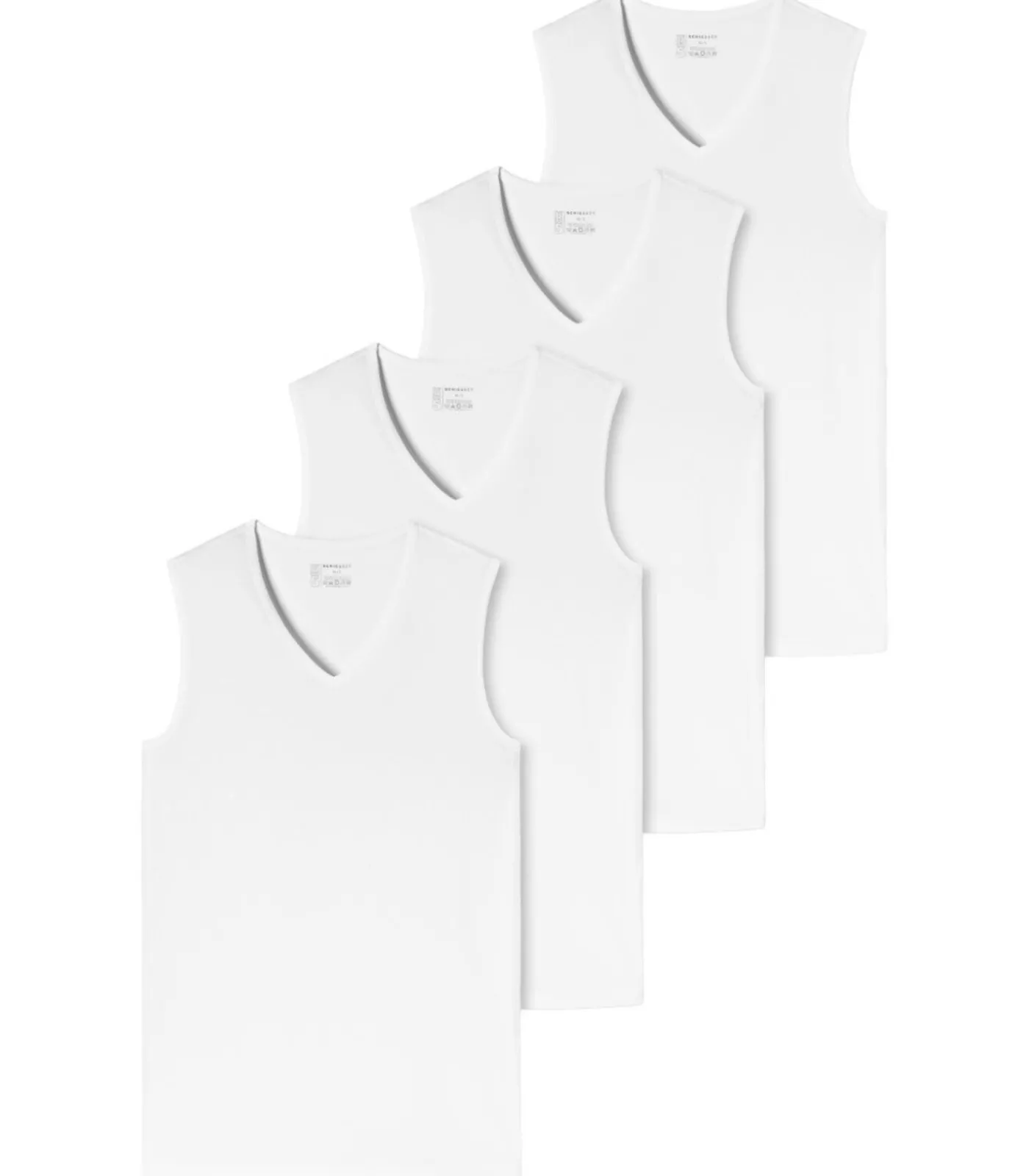 Heren SCHIESSER 4 Pack - 95/5 - Organic Cotton - Onderhemd