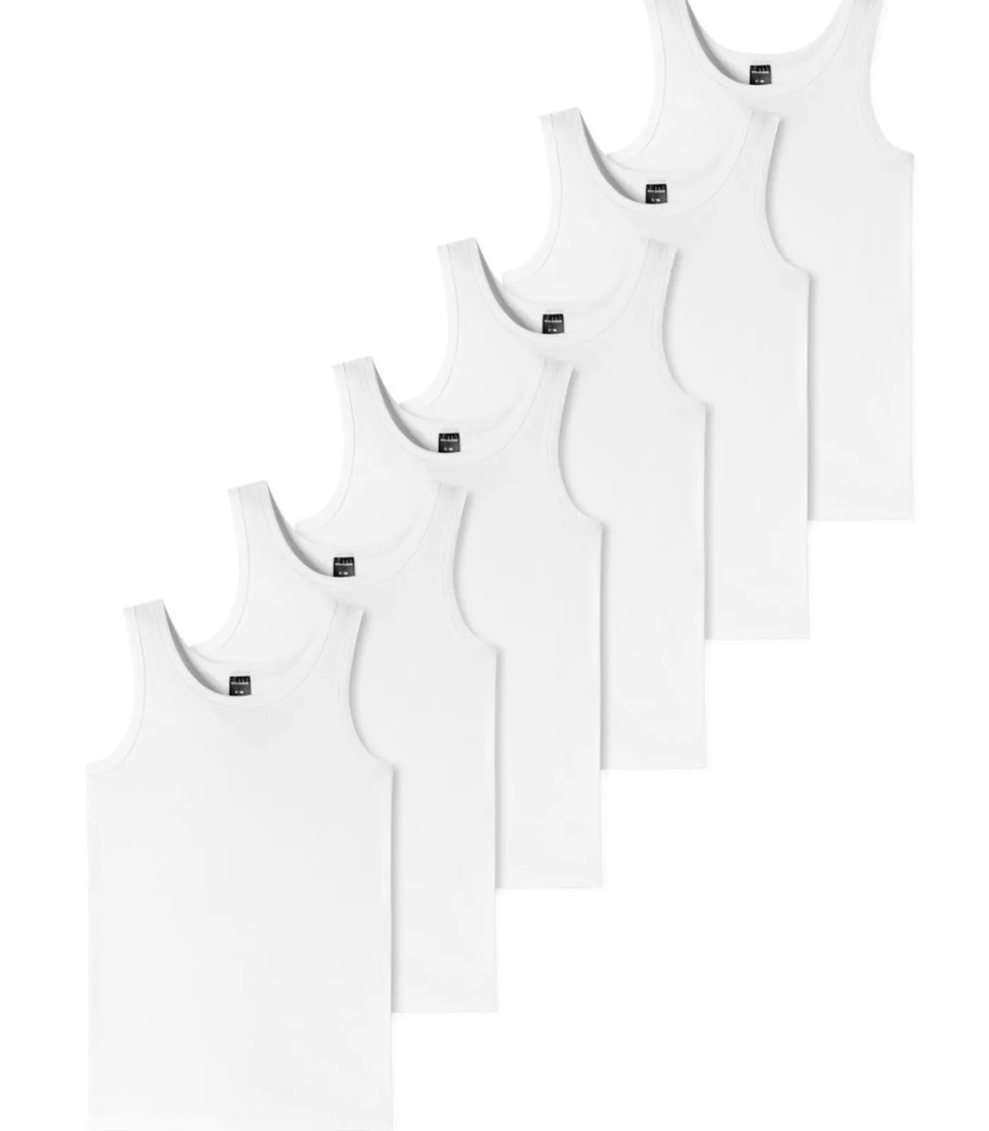 Kinderen SCHIESSER 6 pack - 95/5 Organic Cotton - onderhemd