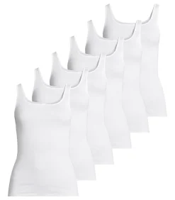 Hot 6 pack Fine Cotton - onderhemd DAMES Onderhemden