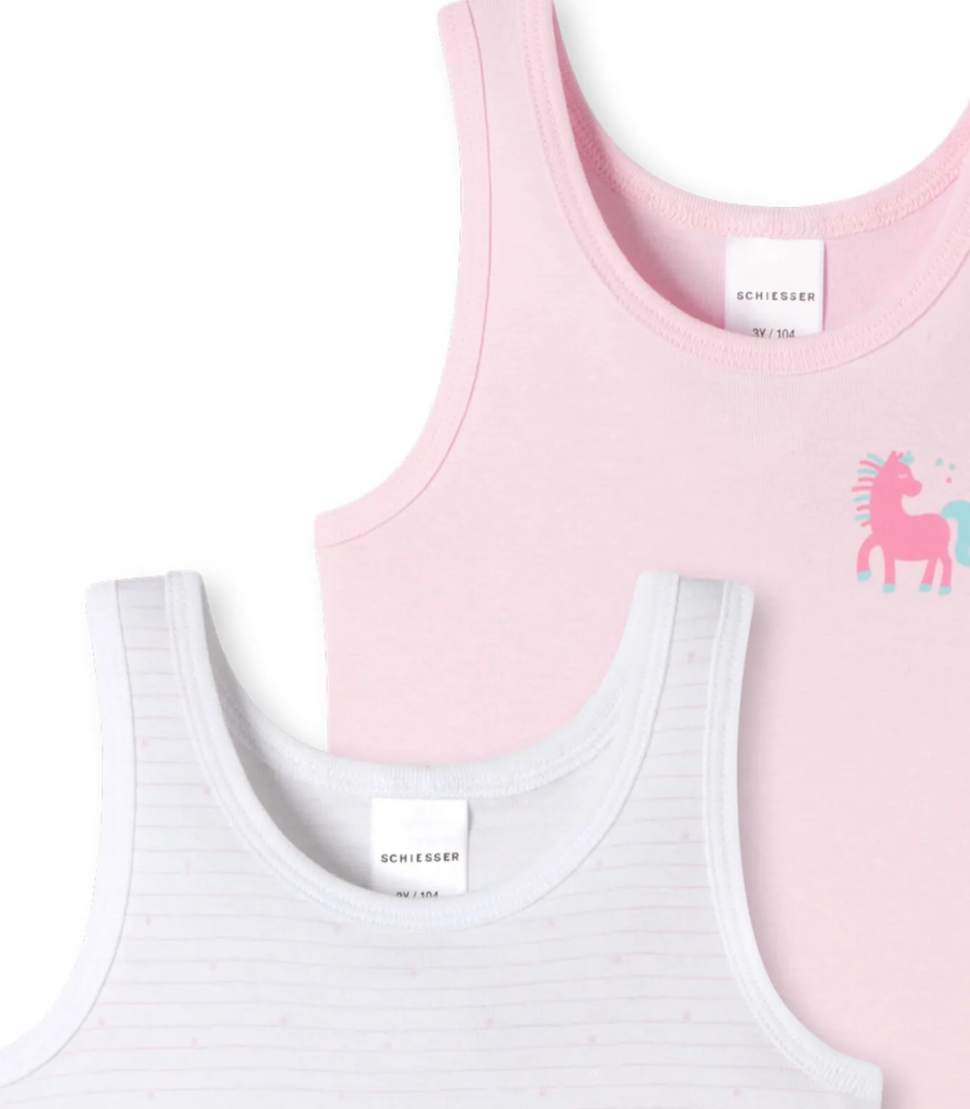 Kinderen SCHIESSER 6 pack fijnrib Organic Cotton - onderhemd