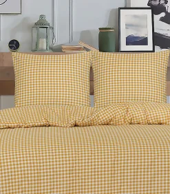 Outlet 1 persoons beddengoed 140x200 cm+1 kussensloop 65x65 cm in katoen Dekbedovertrekken