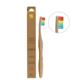 New Aanbevolen Bamboe Tandenborstel van DB: Blauw + Regenboog + Geel Gezicht Sets
