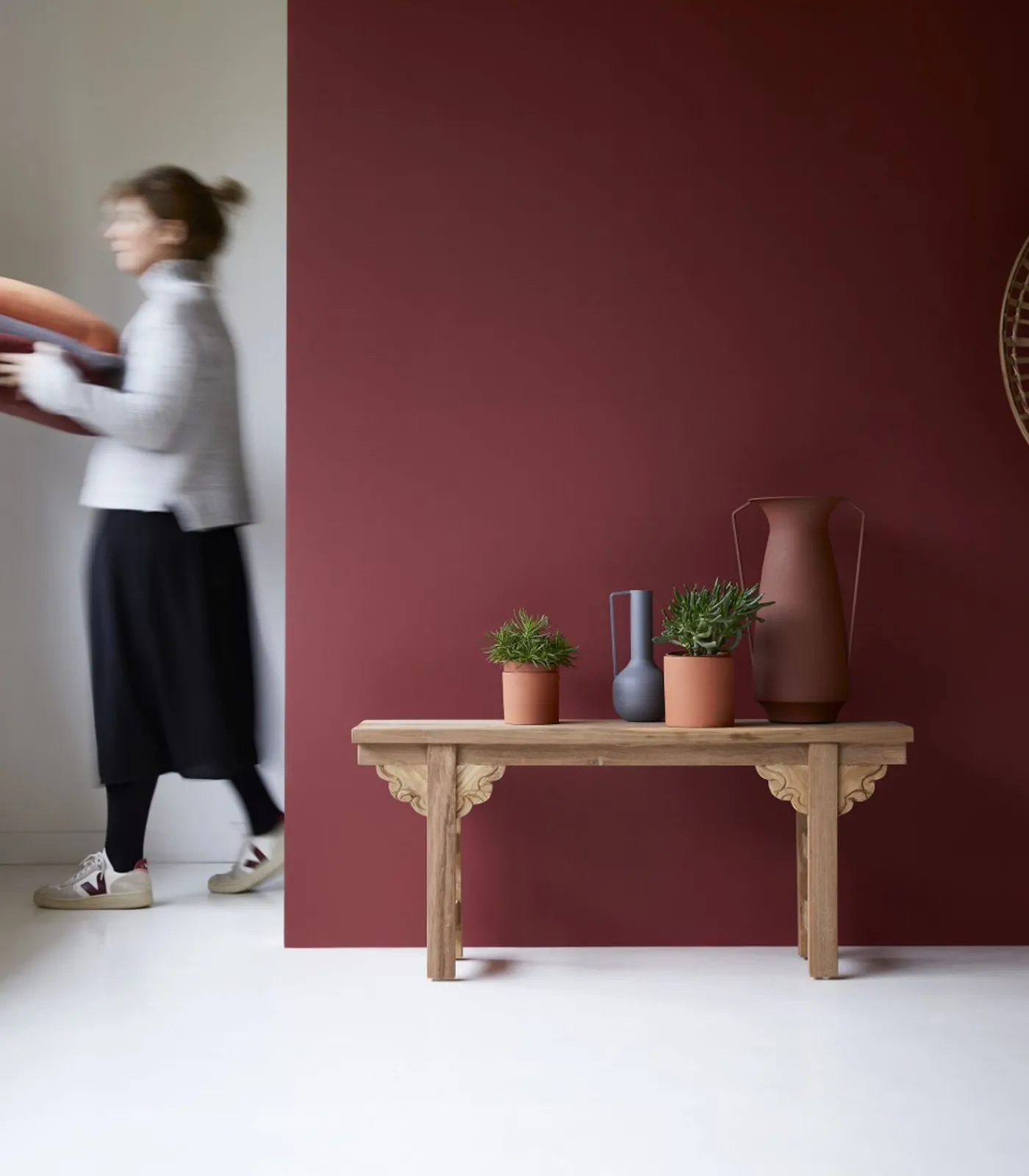 Hot Adonis - Lage bijzettafel van massief gerecycled teakhout Tafels