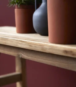 Hot Adonis - Lage bijzettafel van massief gerecycled teakhout Tafels