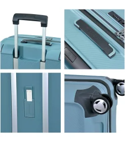 Eminent Aegis Expandable Kofferset 4 Wielen Lichtblauw