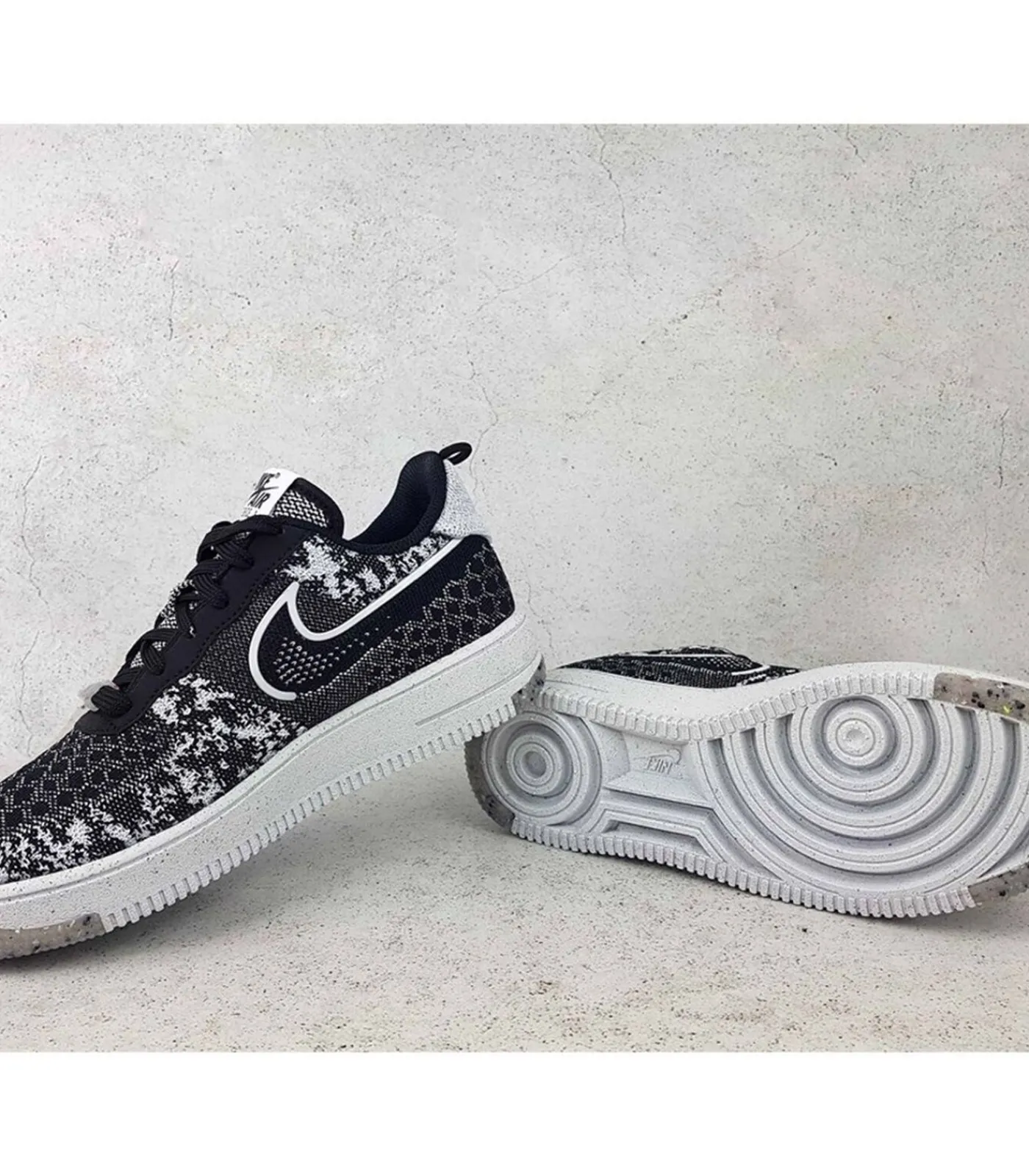 Kinderen Nike Af1 Crater Flyknit Nn Gs - Sneakers - Zwart