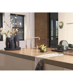 Present Time Afdruiprek - Linea Zwart met Mat Zwarte tray - 49x32x9,5cm