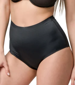 DAMES LUNA Afslankingsbroekje van microvezel met hoge taille 26 cm