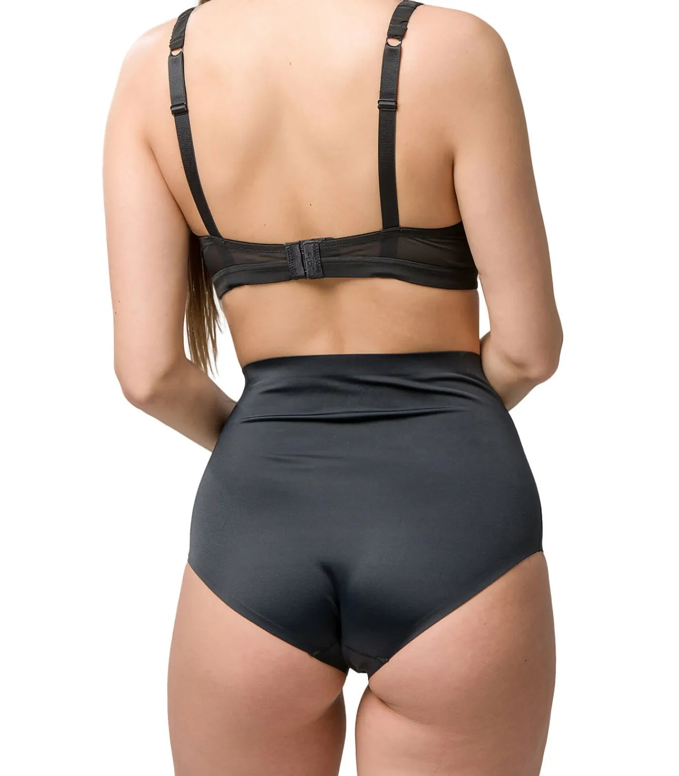 DAMES LUNA Afslankingsbroekje van microvezel met hoge taille 26 cm