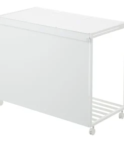 YAMAZAKI Afvalscheidingsprullenbak met wielen - 3 comp - Tower - Wit