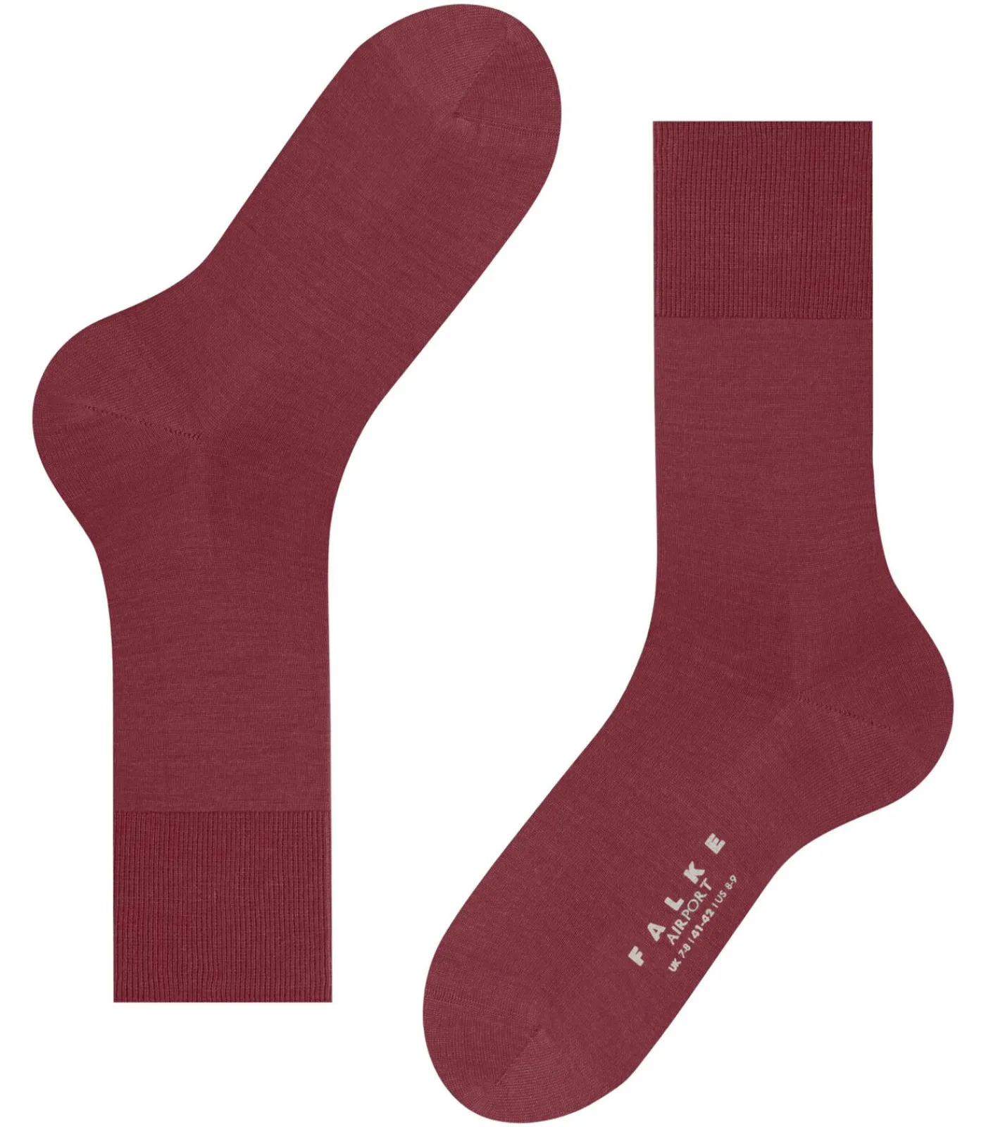 Heren FALKE Airport Herensokken Wol Donkerrood