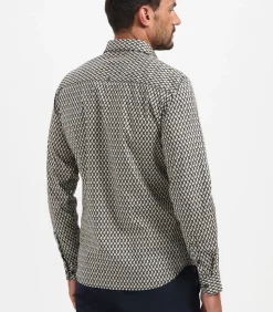 Hot Allover geprint stretchhemd in wyberdessin Heren Hemden