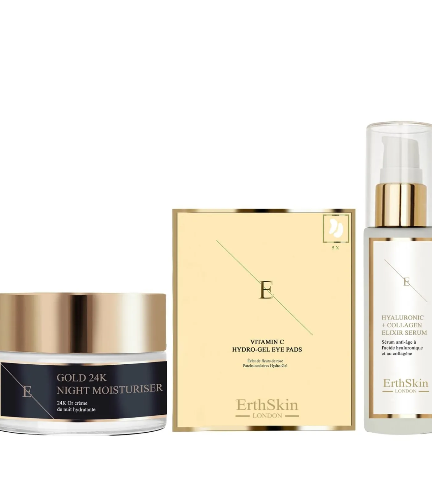 Hot Anti-rimpel nachtcrème + serum + oogkussentjes Gezicht Sets