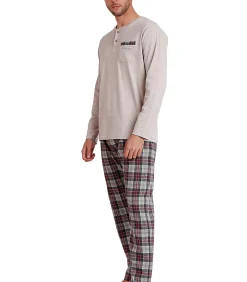 Heren ADMAS Antonio Pyjama outfit broek top lange mouwen Cobblestone