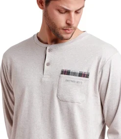 Heren ADMAS Antonio Pyjama outfit broek top lange mouwen Cobblestone