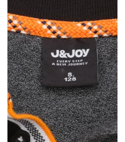 Kinderen J&JOY Antracietkleurige polo voor jongens met Santiago-logo op de rug