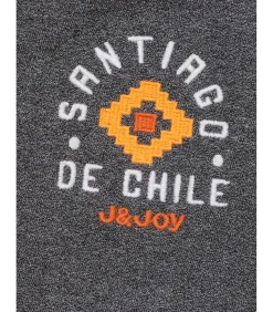 Kinderen J&JOY Antracietkleurige polo voor jongens met Santiago-logo op de rug