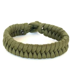 Heren Shirts & co Armband gevlochten paracord groen