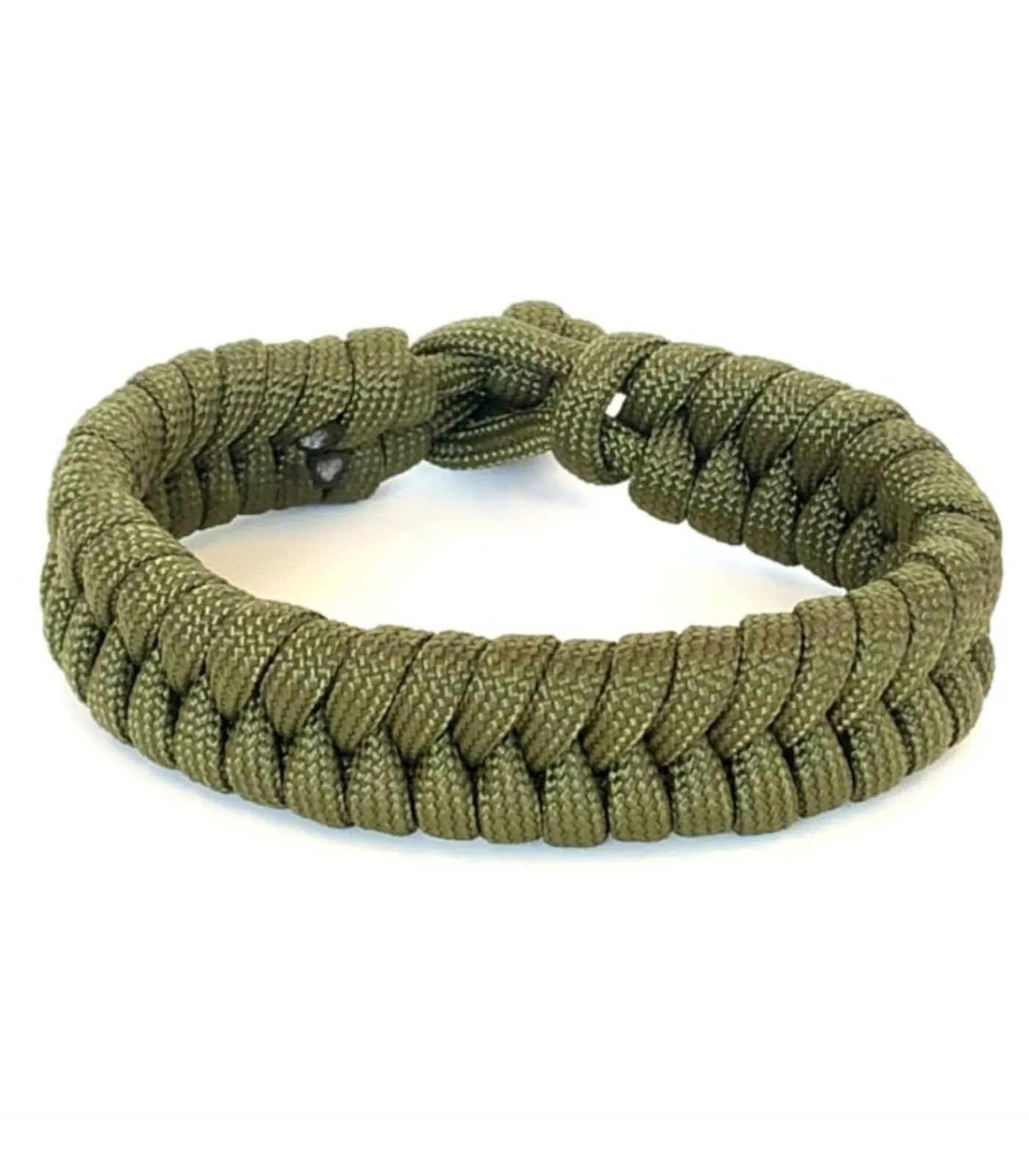 Heren Shirts & co Armband gevlochten paracord groen
