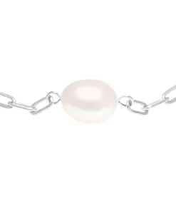 DAMES s.Oliver Armband m.Anh. voor dames, roestvrij staal, gekweekte zoetwaterparel