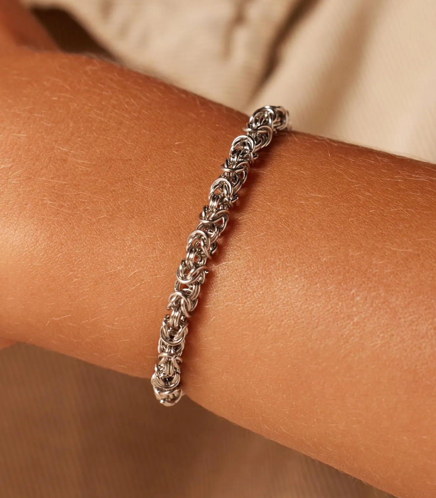 DAMES Lucardi Armband Staal 15 cm - Zilverkleurig