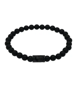Heren Amor Armband voor dames en heren, unisex, roestvrij staal, onyx | schorpioen