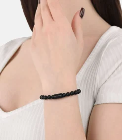 Heren Amor Armband voor dames en heren, unisex, roestvrij staal, onyx | schorpioen