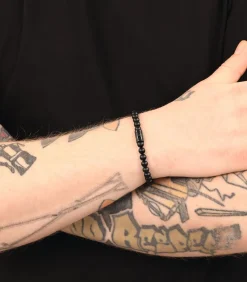 Heren Amor Armband voor dames en heren, unisex, roestvrij staal, onyx | schorpioen