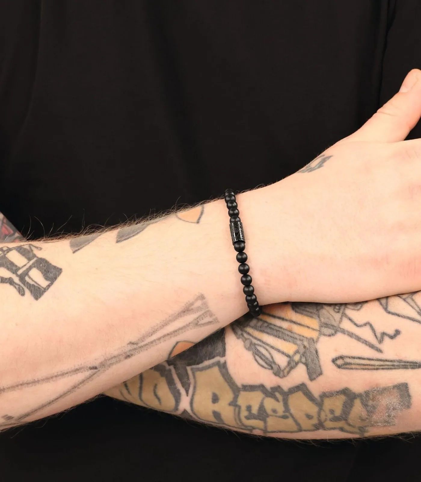 Outlet Armband voor dames en heren, unisex, roestvrij staal, onyx | schorpioen Heren Armbanden