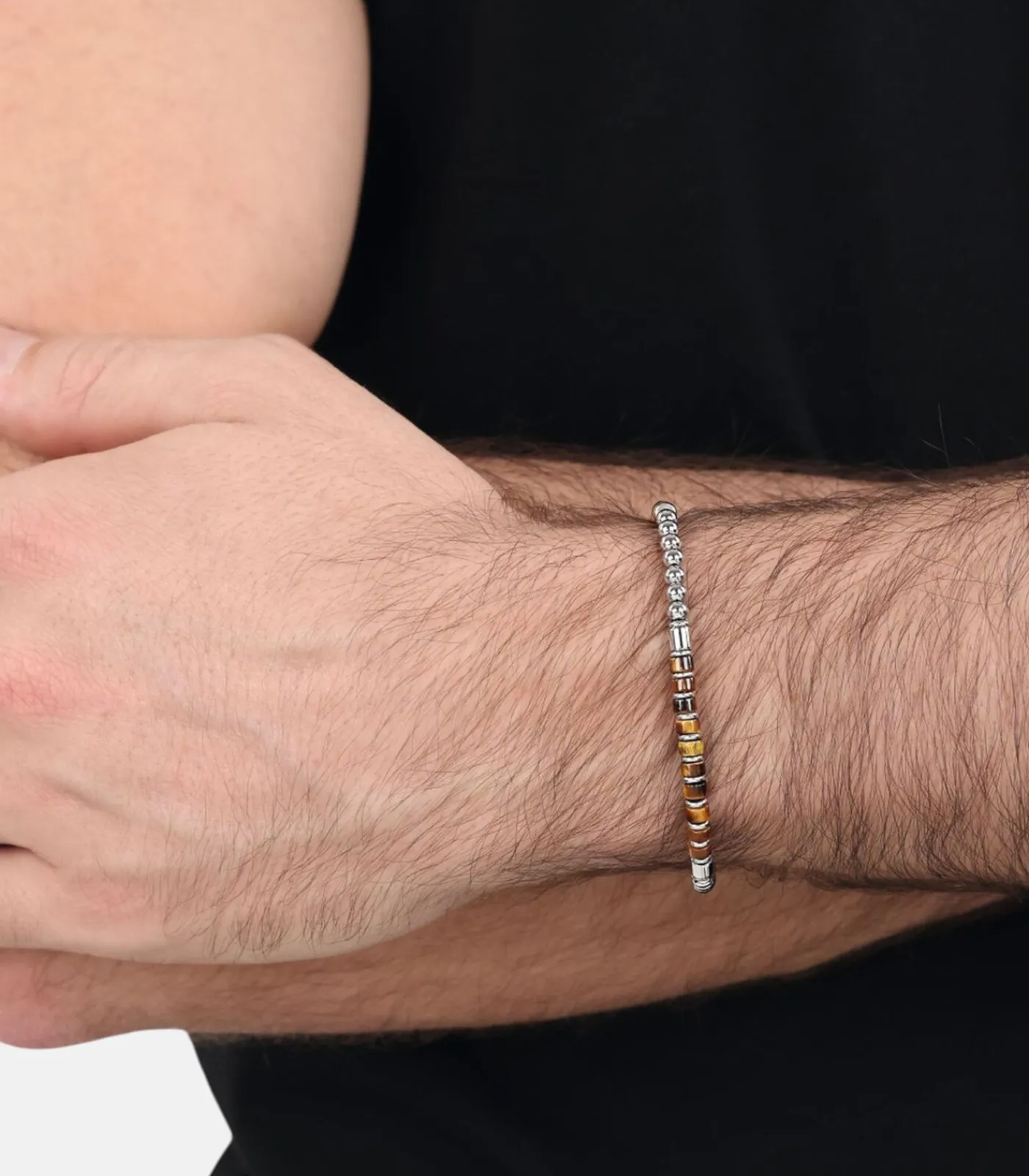 Armband voor mannen, roestvrij staal, tijgeroog Heren Armbanden