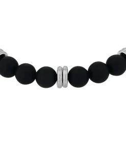 Heren Amor Armband voor mannen, roestvrij staal, agaat