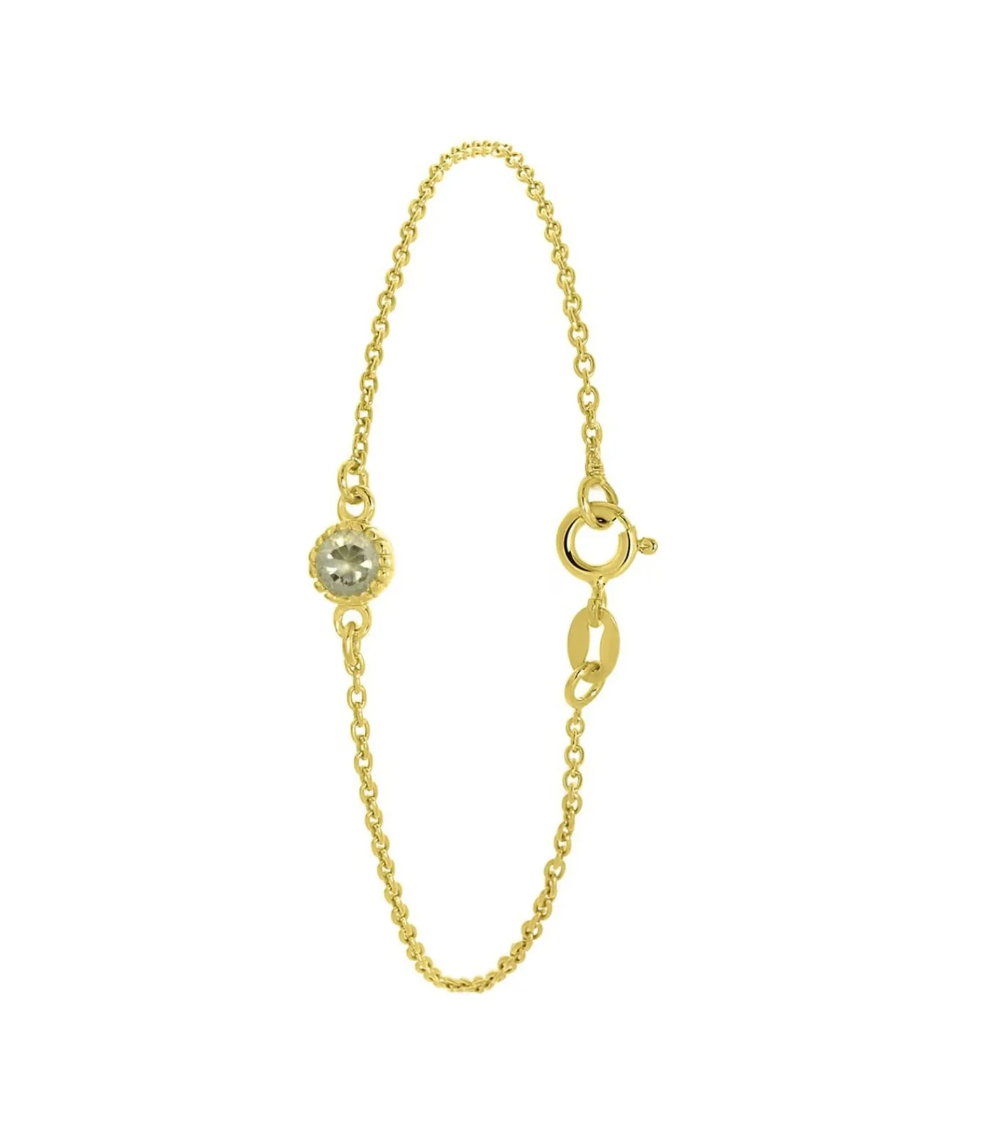 DAMES Lucardi Armband Zilver 19 cm - Goudkleurig