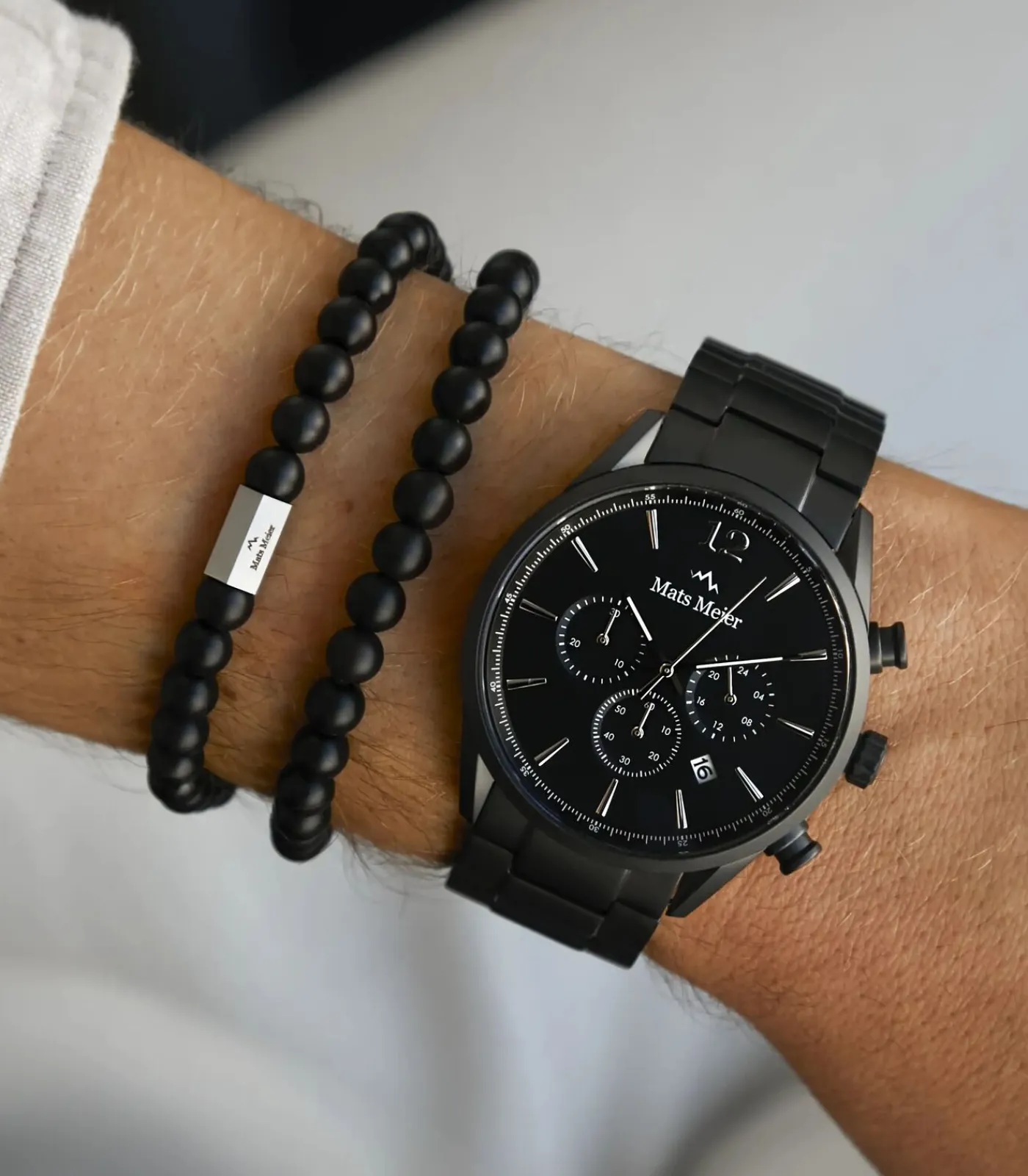 Heren Mats Meier Armband Zwart MM90036