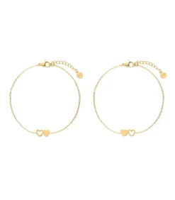 Best Armbanden set twee hartjes DAMES Armbanden