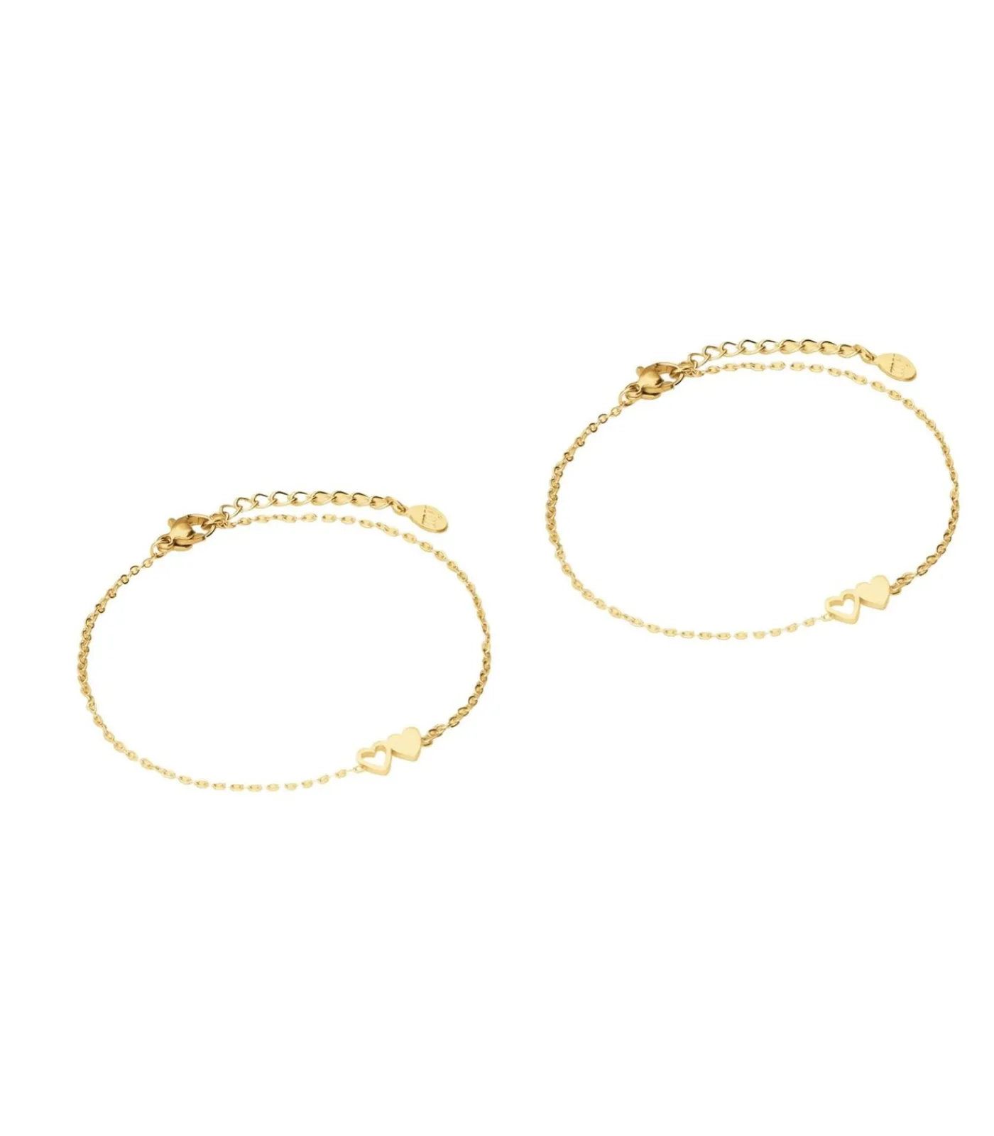 Best Armbanden set twee hartjes DAMES Armbanden