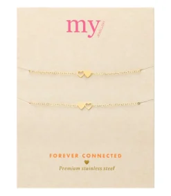 Best Armbanden set twee hartjes DAMES Armbanden