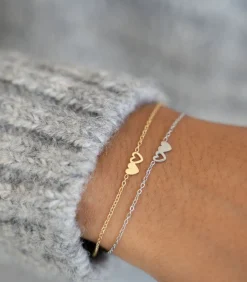 Best Armbanden set twee hartjes DAMES Armbanden