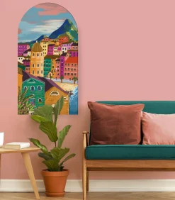 Art for the Home Canvas - Kleuren aan de Italiaanse Kust - 100x54