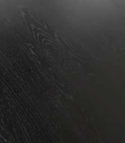 WOOOD Arthur Eettafel Ovaal Met H-Poot - Eikenhout - Zwart - 75x220x90