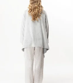 DAMES LE CHAT Asymmetrische jas van flanellen pluche ESSENTIEL 179