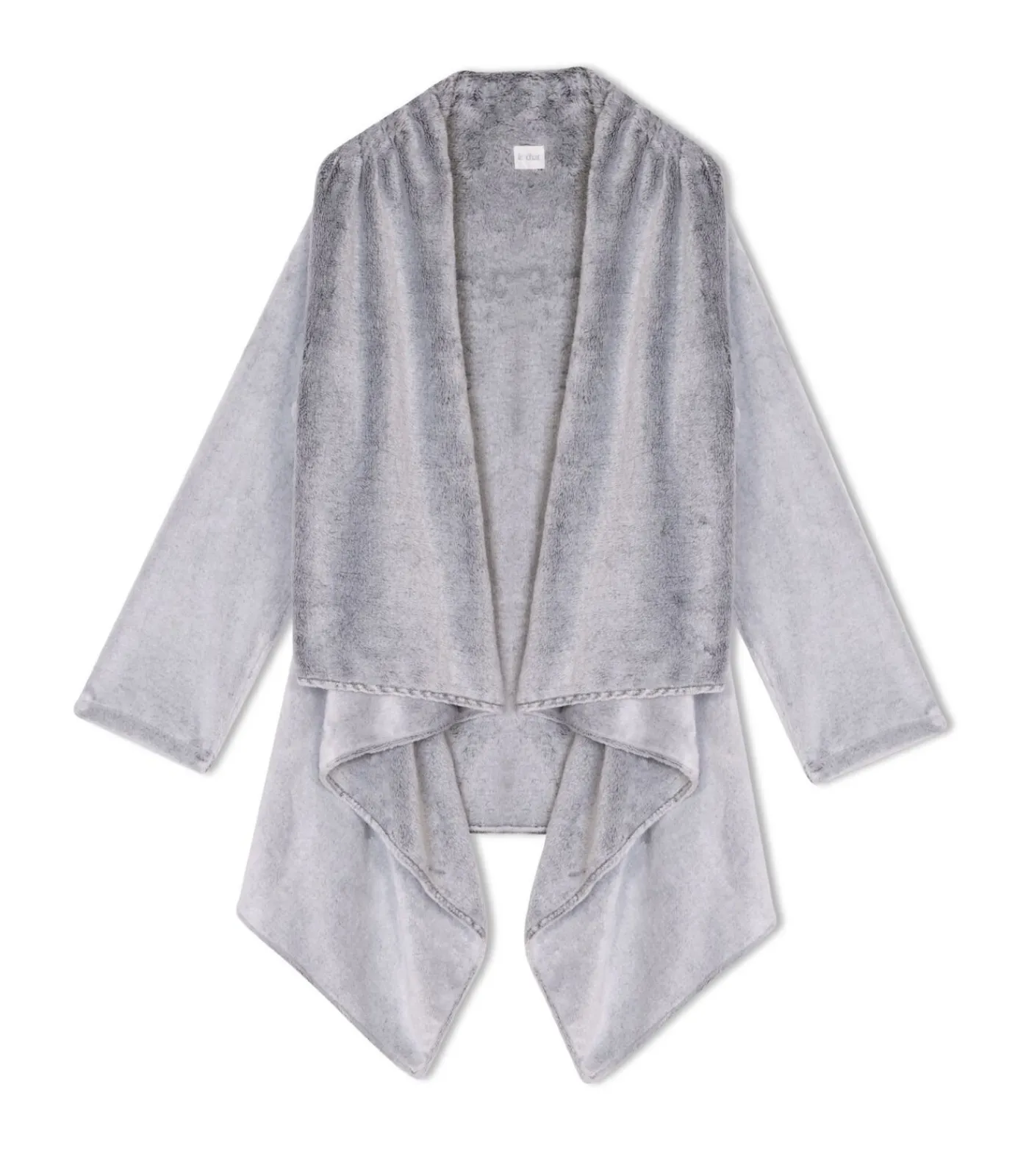 DAMES LE CHAT Asymmetrische jas van flanellen pluche ESSENTIEL 179