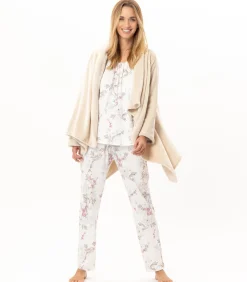 Sale Asymmetrische jas van flanellen pluche ESSENTIEL 179 DAMES Loungewear