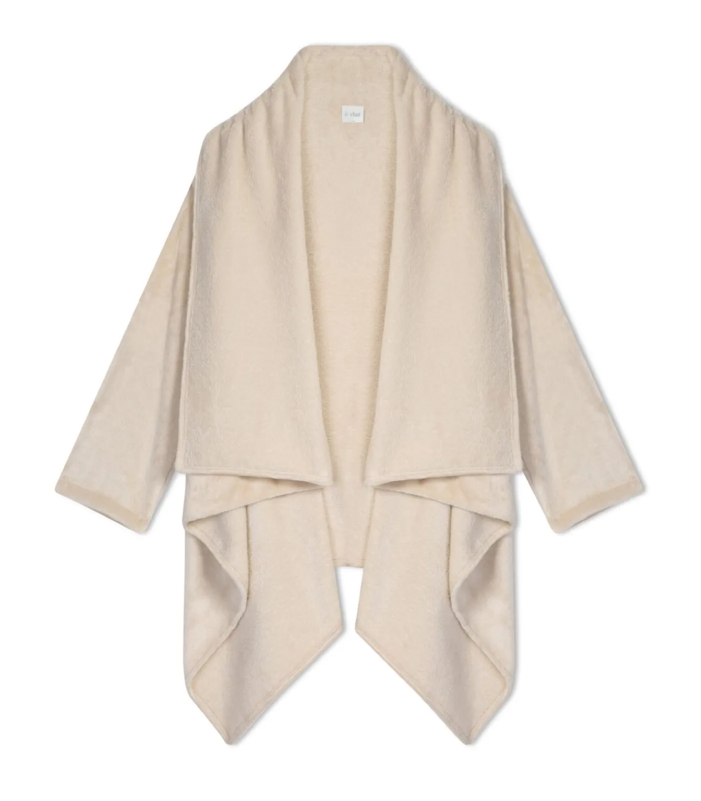 Sale Asymmetrische jas van flanellen pluche ESSENTIEL 179 DAMES Loungewear