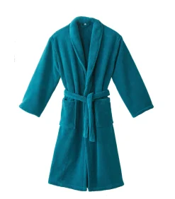 Best ATHENA Bleu paon - Badjas unisex microvezel DAMES Badjassen