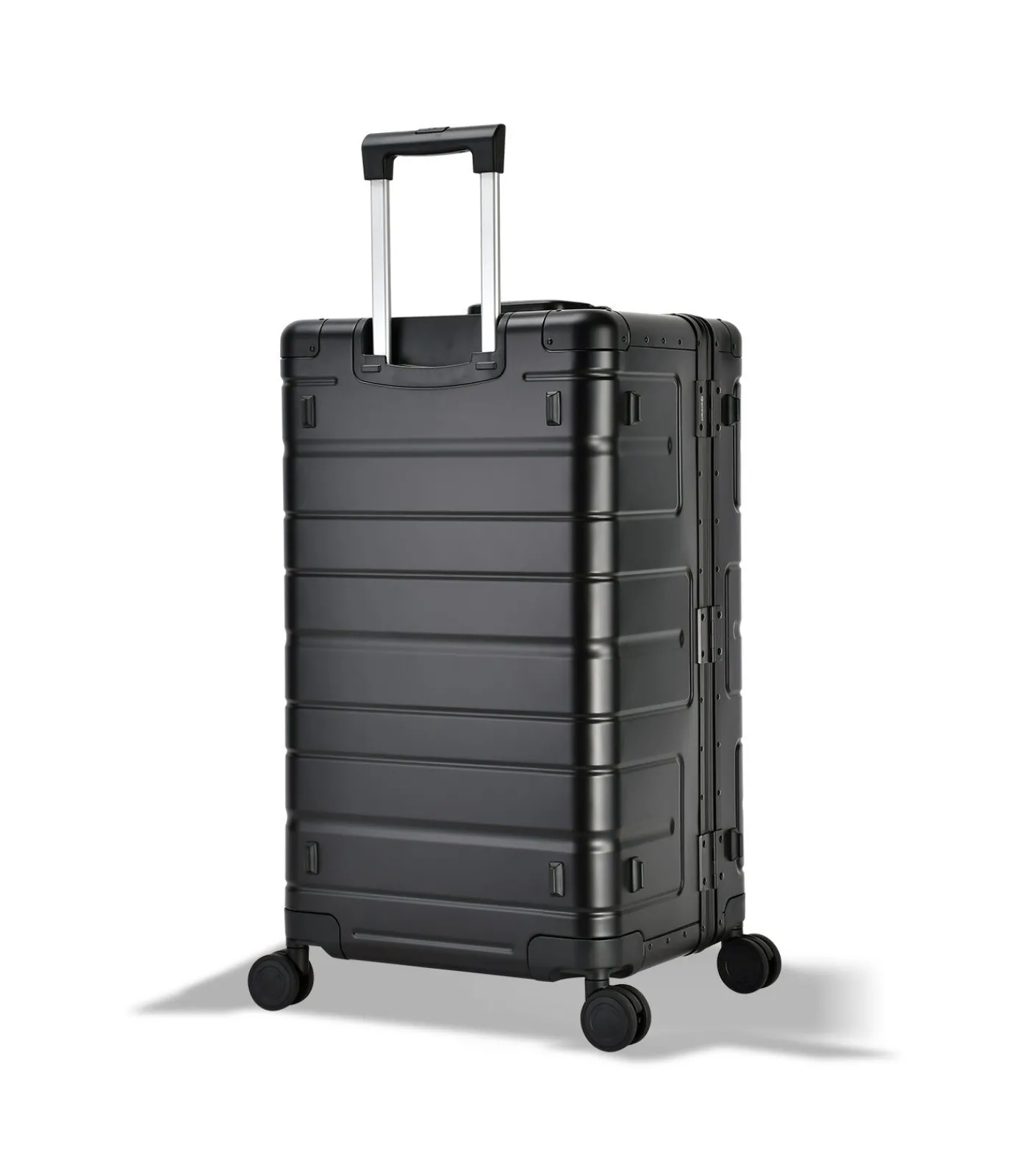 New Athens Aluminium Trunk Koffer 4 Wielen Zwarte Trolleys