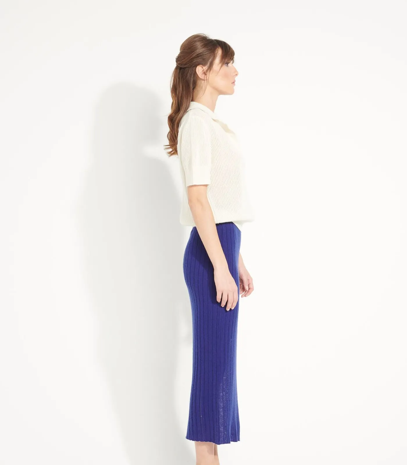 Online AVA 13 lange rok met split - 100% kasjmier DAMES Rokken